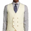 Tayion Classic Fit Suit Separates Double Breasted Vest, Cream