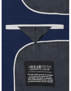 Awearness Kenneth Cole Modern Fit Suit, Blue Windowpane -Gentleman’s Outlet Store MW40 3WG4 67 AWEARNESS KENNETH COLE BLUE WINDOWPANE ALT4
