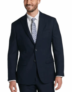 Awearness Kenneth Cole Modern Fit Suit, Blue Plaid