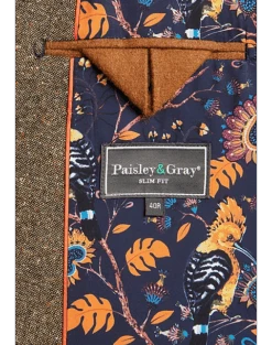Paisley & Gray Slim Fit Suit Separates Coat, Caramel Donegal -Gentleman’s Outlet Store MW40 3X0E 77 PAISLEY GRAY CARAMEL DONEGAL ALT3