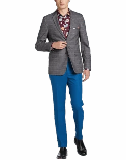 Paisley & Gray Slim Fit Suit Separates Coat, Red Check 11 Paisley & Gray Slim Fit Suit Separates Coat, Red Check -Gentleman’s Outlet Store MW40 3X46 66 PAISLEY GRAY CHARCOAL RED CHECK ALT5