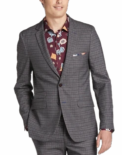 Paisley & Gray Slim Fit Suit Separates Coat, Red Check