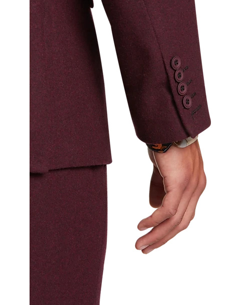 Paisley & Gray Slim Fit Suit Separates Coat, Deep Wine 2 Paisley & Gray Slim Fit Suit Separates Coat, Deep Wine - Image 2
