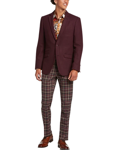 Paisley & Gray Slim Fit Suit Separates Coat, Deep Wine 5 Paisley & Gray Slim Fit Suit Separates Coat, Deep Wine - Image 5