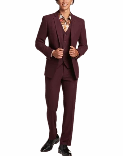 Paisley & Gray Slim Fit Suit Separates Coat, Deep Wine 11 Paisley & Gray Slim Fit Suit Separates Coat, Deep Wine -Gentleman’s Outlet Store MW40 3X4A 07 PAISLEY GRAY DEEP WINE ALT9