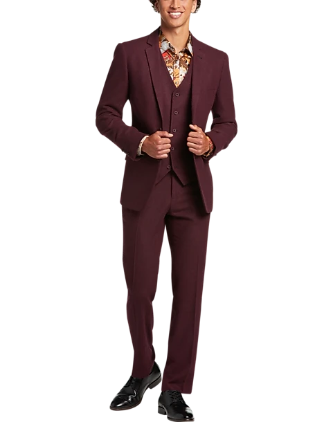 Paisley & Gray Slim Fit Suit Separates Coat, Deep Wine 6 Paisley & Gray Slim Fit Suit Separates Coat, Deep Wine - Image 6