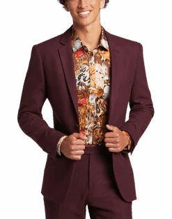 Paisley & Gray Slim Fit Suit Separates Coat, Deep Wine