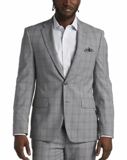 Calvin Klein Slim Fit Suit Separates Coat, Gray Plaid