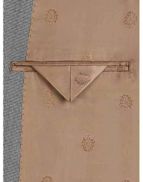 Lauren By Ralph Lauren Double Breasted Classic Fit Suit, Black & White Houndstooth - Image 4