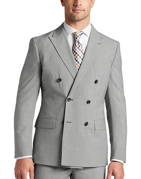 Lauren By Ralph Lauren Double Breasted Classic Fit Suit, Black & White Houndstooth