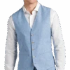 JOE Joseph Abboud Slim Fit Linen Blend Suit Separates Vest, Dusty Blue