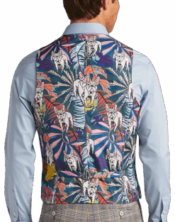 Gentleman’s Outlet Store -Gentleman’s Outlet Store MW40 3XJ9 92 PAISLEY GRAY SLATE BLUE CHECK ALT1