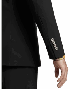 Paisley & Gray Slim Fit Double Breasted Suit Separates Coat, Jet Black -Gentleman’s Outlet Store MW40 3XK9 02 PAISLEY GRAY JET BLACK ALT2