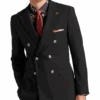 Paisley & Gray Slim Fit Double Breasted Suit Separates Coat, Jet Black