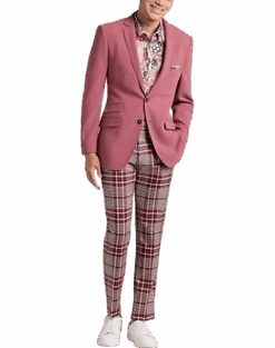 Paisley & Gray Slim Fit Suit Separates Coat, Dark Pink -Gentleman’s Outlet Store MW40 3XM2 07 PAISLEY GRAY DARK PINK KNIT ALT5