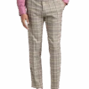 Paisley & Gray Slim Fit Suit Separates Pants, Olive & Yellow Check