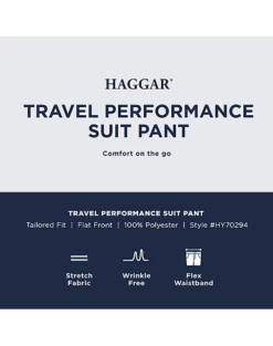Haggar Travel Performance Classic Fit Suit Separates Pants, Blue Tic 5 Haggar Travel Performance Classic Fit Suit Separates Pants, Blue Tic -Gentleman’s Outlet Store MW40 3Y50 02 HAGGAR BLACK SOLID ALT2