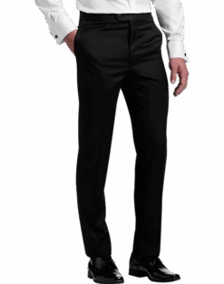 Joseph Abboud Black Label Modern Fit Suit Separates Tuxedo Pants, Black