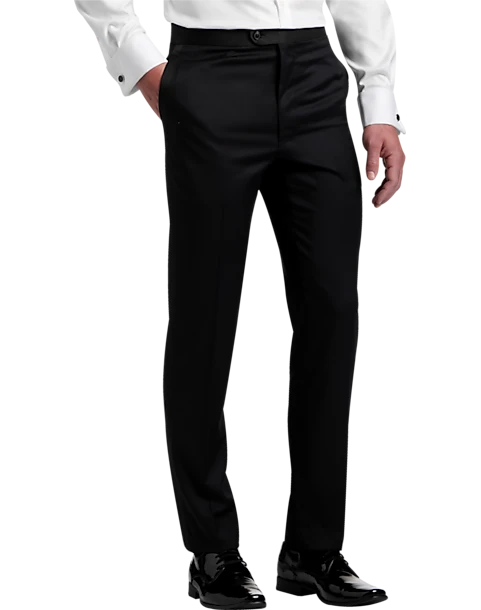 Joseph Abboud Black Label Modern Fit Suit Separates Tuxedo Pants, Black 1 Joseph Abboud Black Label Modern Fit Suit Separates Tuxedo Pants, Black