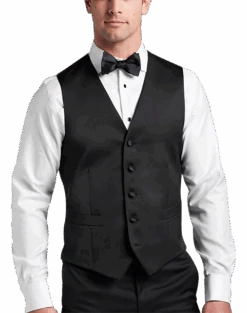 Joseph Abboud Black Label Modern Fit Suit Separates Tuxedo Vest, Black