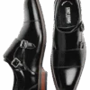 Stacy Adams Bayne Double Monk Strap Dress Shoes, Black