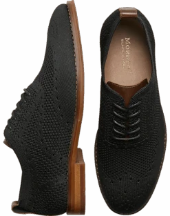 Moretti Ashland Knit Wingtip Oxfords, Navy