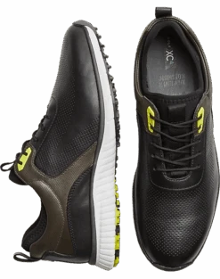 Johnston & Murphy H-1 Luxe Hybrid Golf Sneakers, Black & Gray