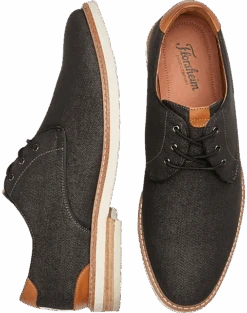 Florsheim Capitol Plain Toe Canvas Oxfords, Gray