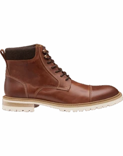 Johnston & Murphy Barrett Cap Toe Lace-Up Boots, Cognac -Gentleman’s Outlet Store MW40 424T 05 JOHNSTON MURPHY COGNAC ALT6