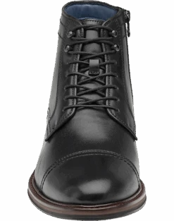 Johnston & Murphy Raleigh Cap Toe Zip-Up Boots, Tan 9 Johnston & Murphy Raleigh Cap Toe Zip-Up Boots, Tan -Gentleman’s Outlet Store MW40 424U 02 JOHNSTON MURPHY BLACK ALT3 1