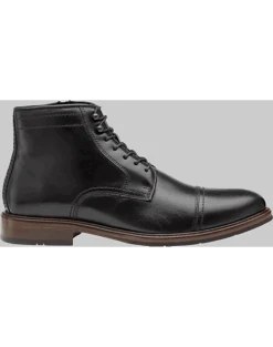Johnston & Murphy Raleigh Cap Toe Zip-Up Boots, Black -Gentleman’s Outlet Store MW40 424U 02 JOHNSTON MURPHY BLACK ALT5