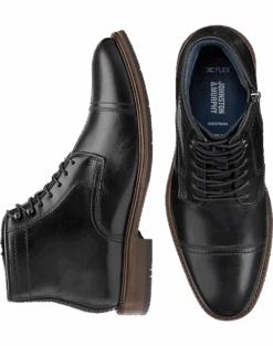Johnston & Murphy Raleigh Cap Toe Zip-Up Boots, Black
