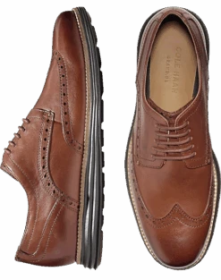 Cole Haan Original Grand Wingtip Oxfords, Cognac