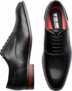 Stacy Adams Kalvin Plain Toe Lace-Up Dress Shoes, Burgundy