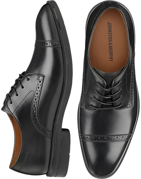 Johnston & Murphy Ronan Cap Toe Oxfords, Tan 1 Johnston & Murphy Ronan Cap Toe Oxfords, Tan