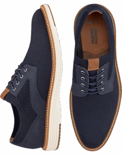 Johnston & Murphy Upton Knit Wingtip Oxfords, Black