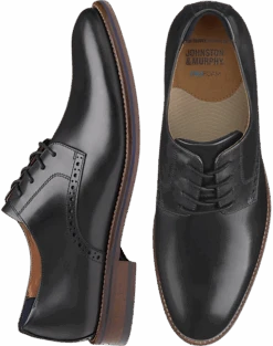 Johnston & Murphy Conrad 2.0 Plain Toe Oxfords, Dark Brown