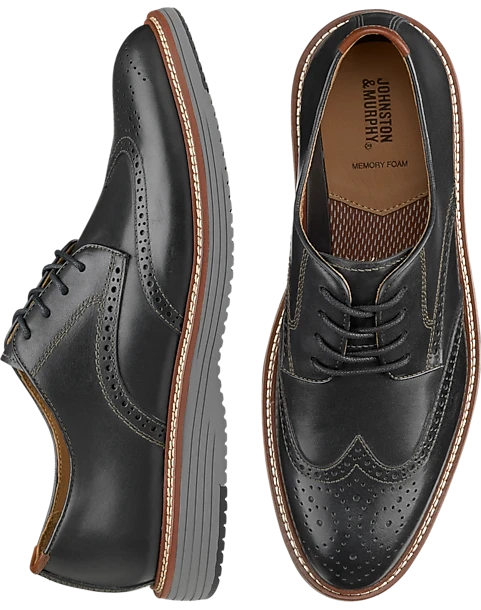Johnston & Murphy Upton Wingtip Oxfords, Tan 1 Johnston & Murphy Upton Wingtip Oxfords, Tan