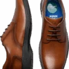 Nunn Bush KORE PRO Plain Toe Oxfords, Cognac