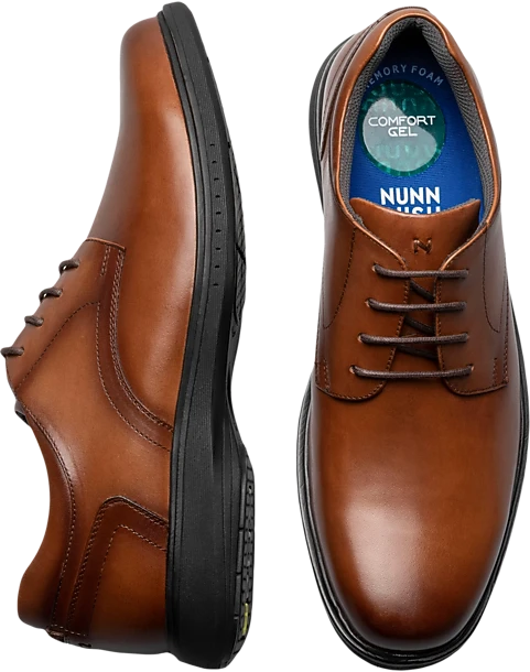 Nunn Bush KORE PRO Plain Toe Oxfords, Cognac 1 Nunn Bush KORE PRO Plain Toe Oxfords, Cognac