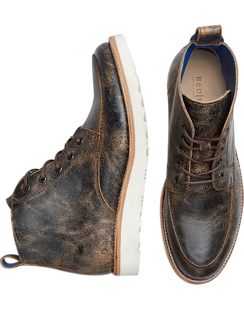 Bed Stu Lincoln Apron Toe Lace Up Boots, Tan 1 Bed Stu Lincoln Apron Toe Lace Up Boots, Tan