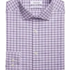 Calvin Klein Slim Fit Embroidered Logo Dress Shirt, Lavender Plaid