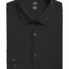 Michael Strahan Modern Fit Spread Collar Dress Shirt, Black