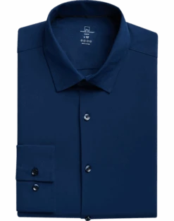 Michael Strahan Modern Fit Spread Collar Dress Shirt, Navy