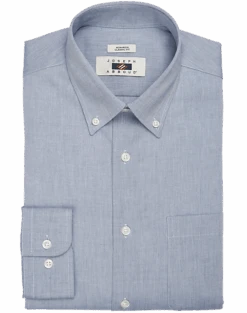 Joseph Abboud Classic Fit Button-Down Collar Shirt, Light Blue Chambray