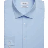 Calvin Klein Refined Cotton Stretch Supima Slim Fit Dress Shirt, Light Blue