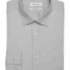 Calvin Klein Refined Cotton Stretch Supima Slim Fit Dress Shirt, Gray