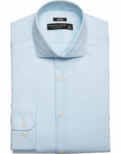 Pronto Uomo Modern Fit Spread Collar Dress Shirt, Teal Check