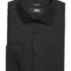 Joseph Abboud Modern Fit French Cuff Tuxedo Formal Shirt, Black
