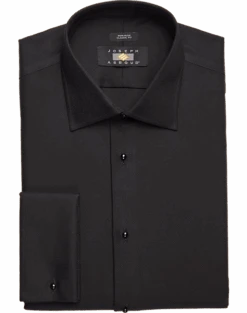 Joseph Abboud Classic Fit French Cuff Tuxedo Formal Shirt, Black